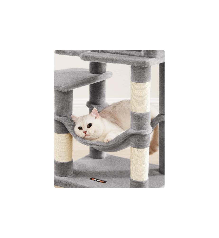 Feandrea - Kratzbaum grau 45 x 35 x 112 cm