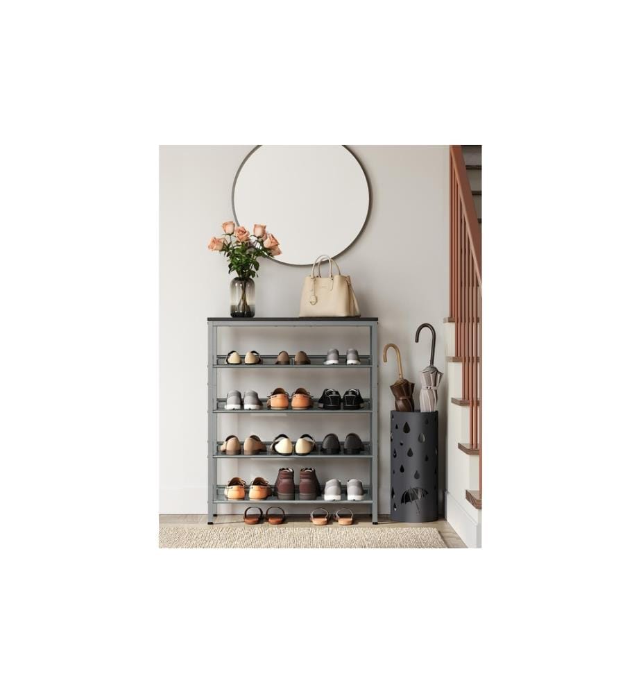 VASAGLE - Étagère à chaussures 93 x 75 x 30 cm, gris