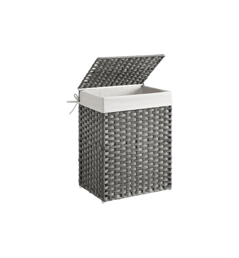 Songmics - Corbeille à linge 90 L, gris