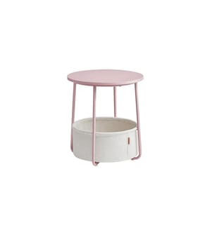 VASAGLE - Table d'appoint 45 x 51 cm, rose / beige