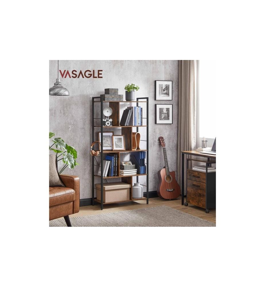 VASAGLE - Étagère à livres Brun/Noir