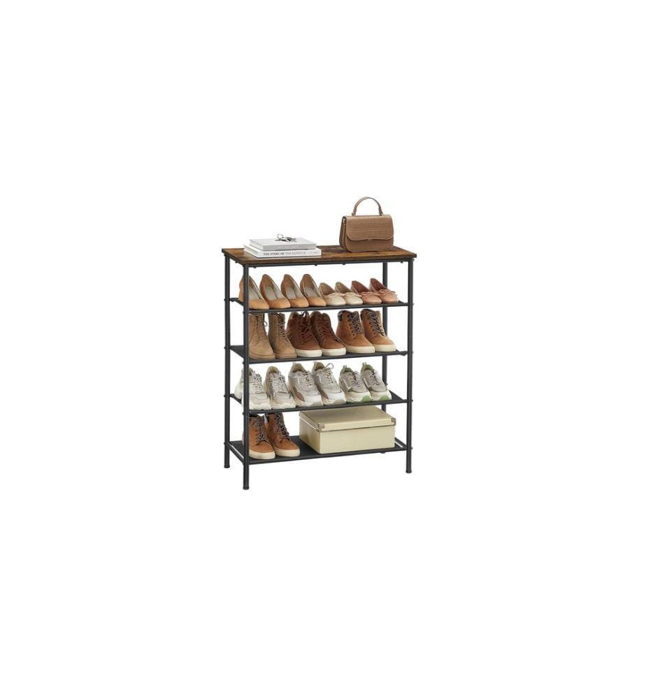 VASAGLE - Support pour chaussures 30 x 91 cm, Brun/Noir