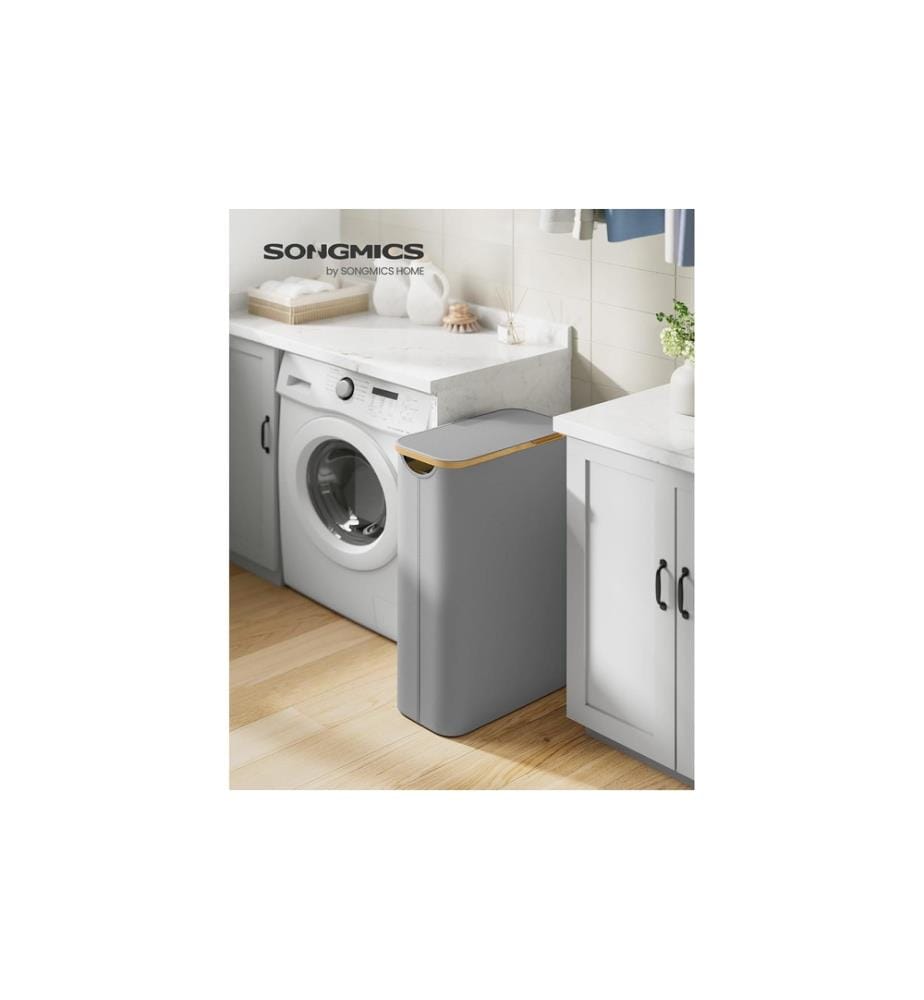 Songmics - Wäschekorb  65 l, Grau