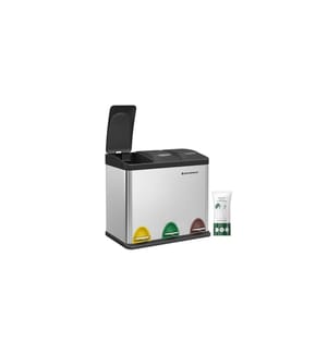 Songmics - Abfalleimer 24 l, Silber