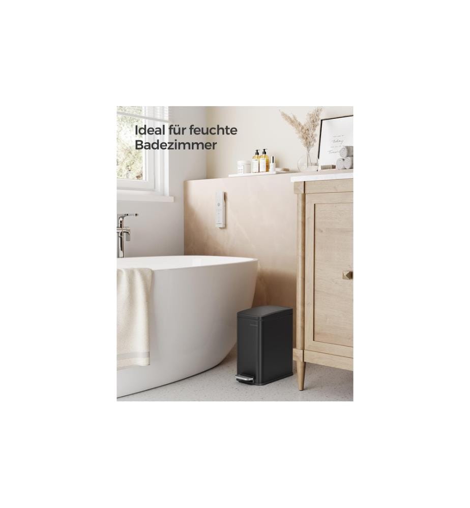 Songmics - Kosmetikeimer 5 l, Schwarz