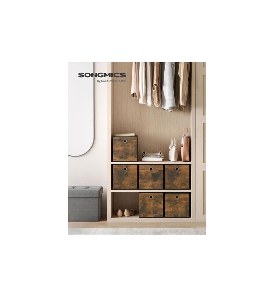 Songmics - Aufbewahrungsbox Braun/Schwarz
