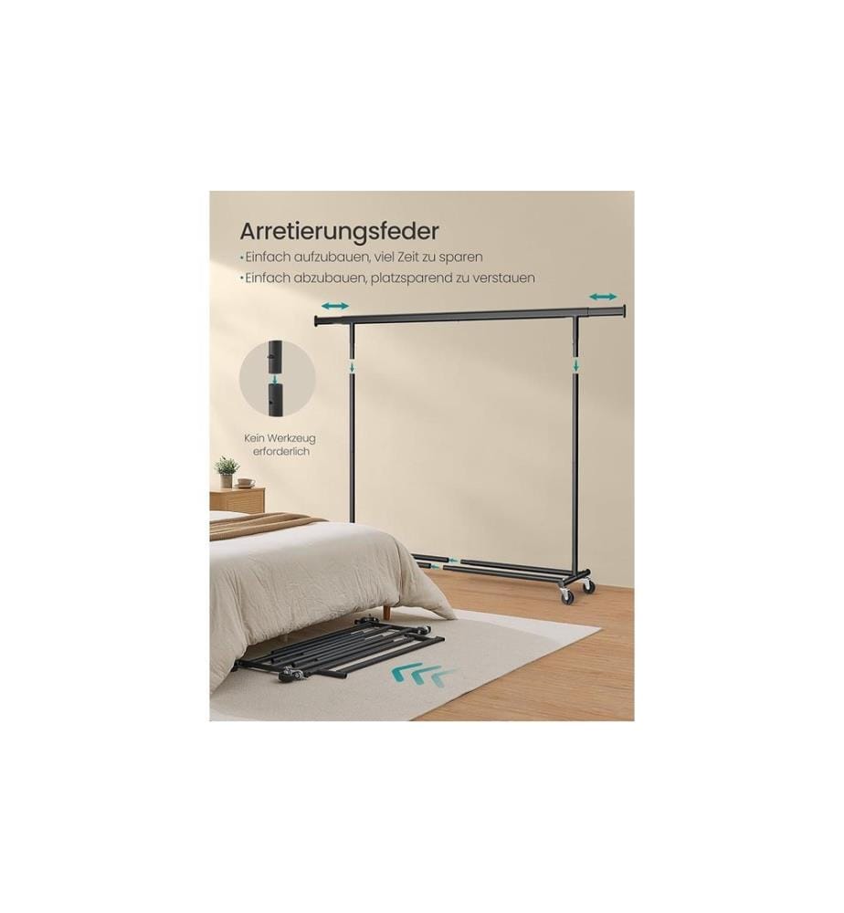 Songmics - Porte-manteau Noir