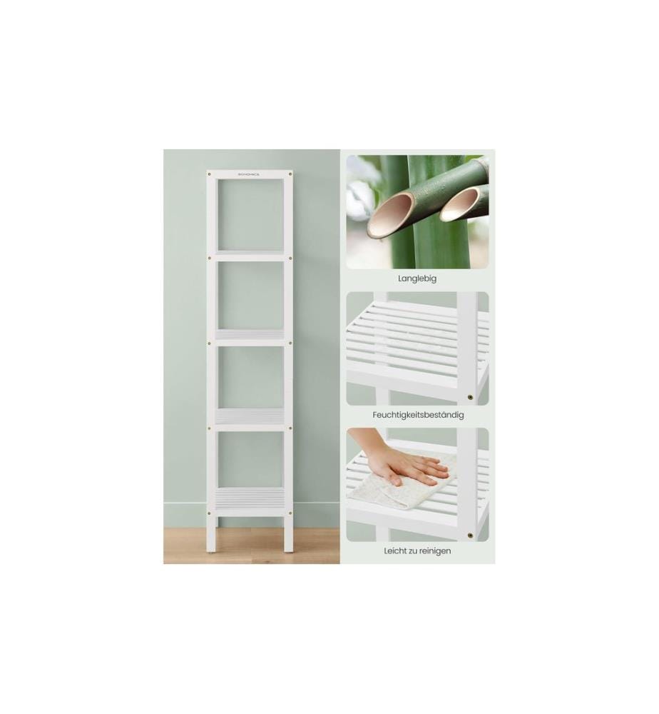 Songmics - Regal mit 5 Ebenen 33 x 33 x 146 cm, Weiss