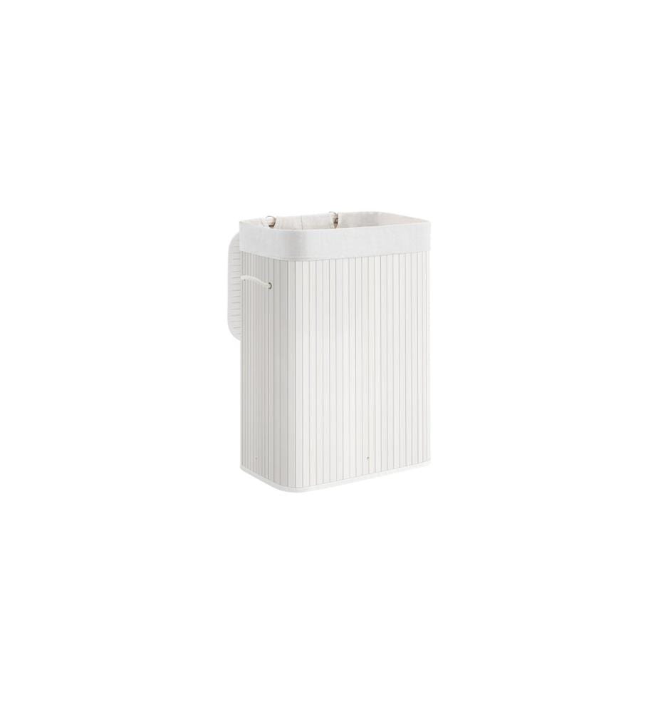 Songmics - Corbeille à lessive pour le linge sec 72 l, Blanc