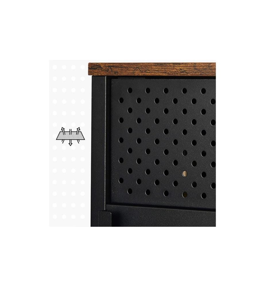 Songmics - Commode 42.5 x 76 cm, Noir/Brun