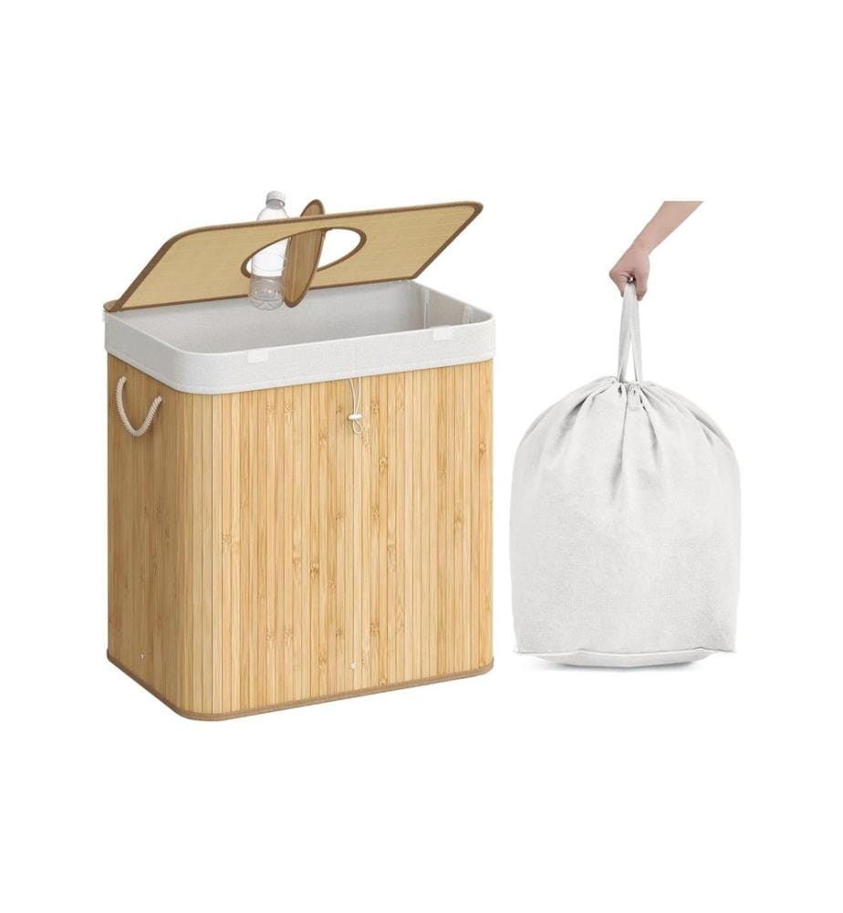 Songmics - Récipient de collecte des bouteilles consignées 120 l, Nature