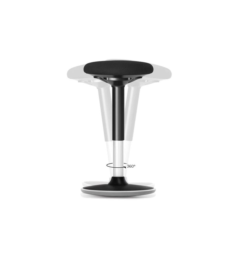 Songmics - Chaise d'équilibre pivotant à 360 Noir