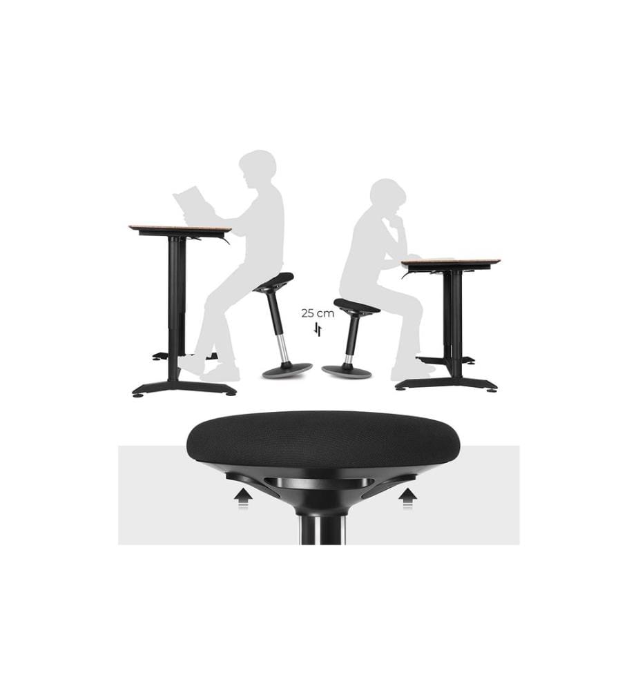 Songmics - Chaise d'équilibre pivotant à 360 Noir
