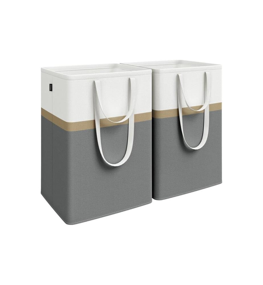 Songmics - Wäschekorb  2-er Set 110 l, Weiss