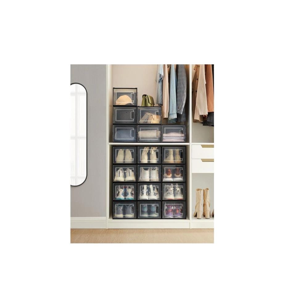 Songmics - Organiseur à chaussures Paquet de 18, pliable