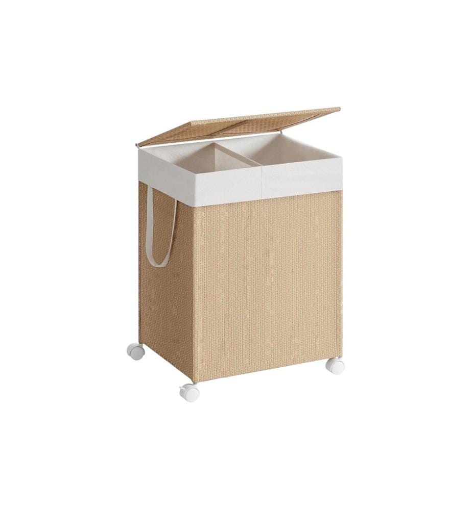 Songmics - Panier à linge en bambou 100 l, Bambou
