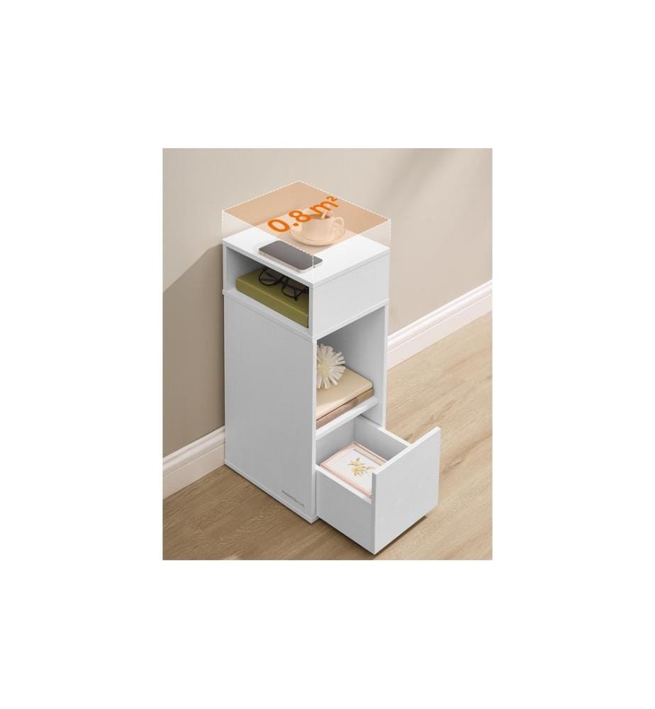 Songmics - Table de nuit 25 x 59.4 cm, Blanc