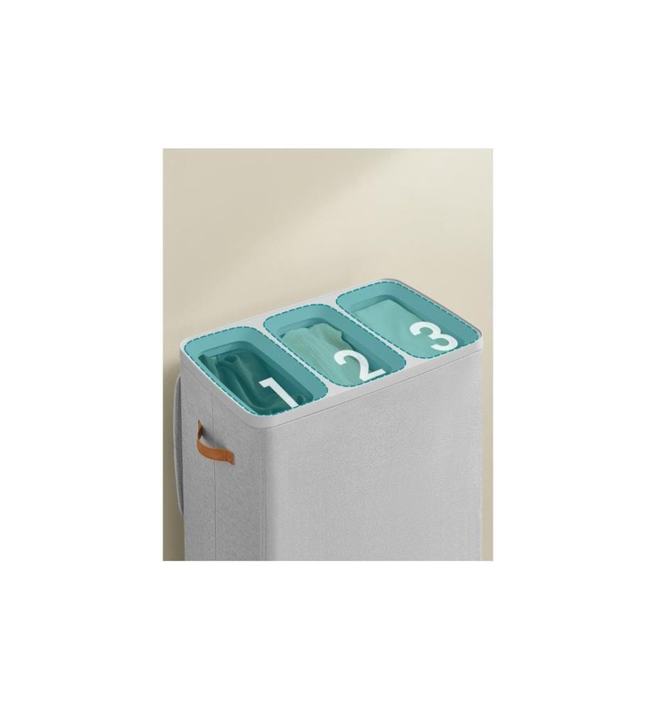 Songmics - Laundry Basket 190 l, Gris tourterelle