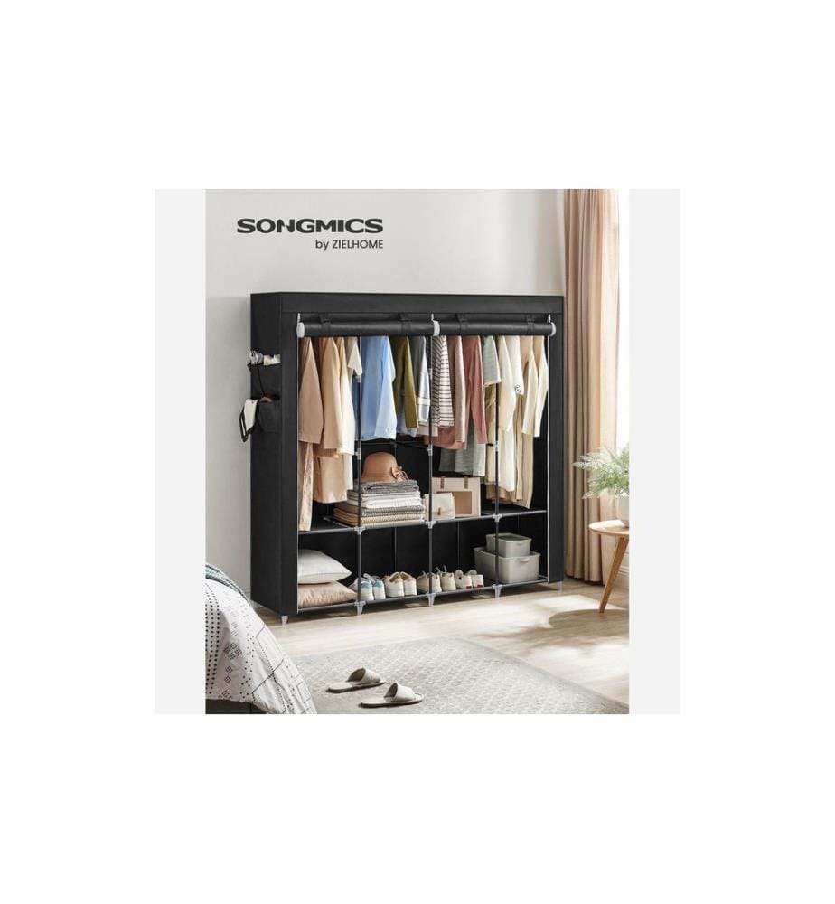 Songmics - Stoffschrank Schwarz