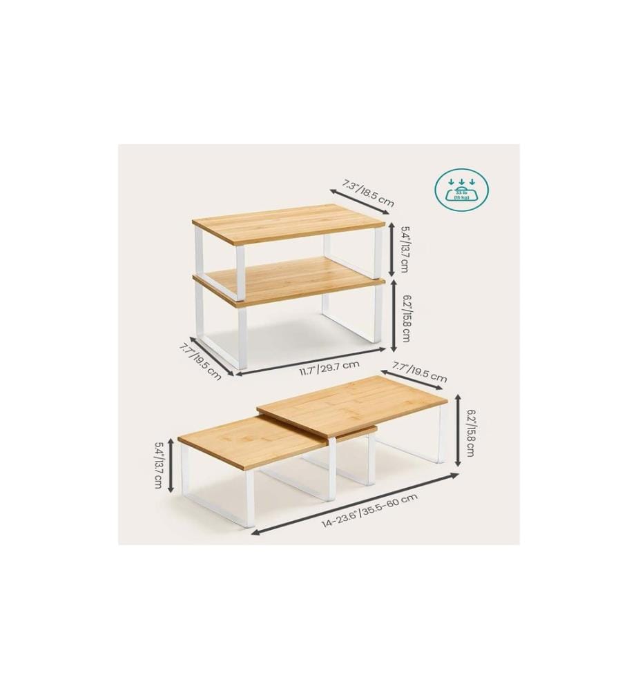 Songmics - Regal 4er-Set White