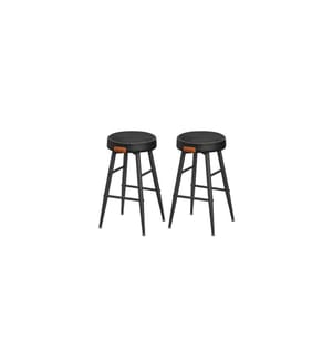 VASAGLE Sgabelli da bar, Set da 2 49.5 x 63 cm, Nero