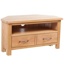 TV-Schrank mit Schublade 88x42x46 cm Massivholz Eiche