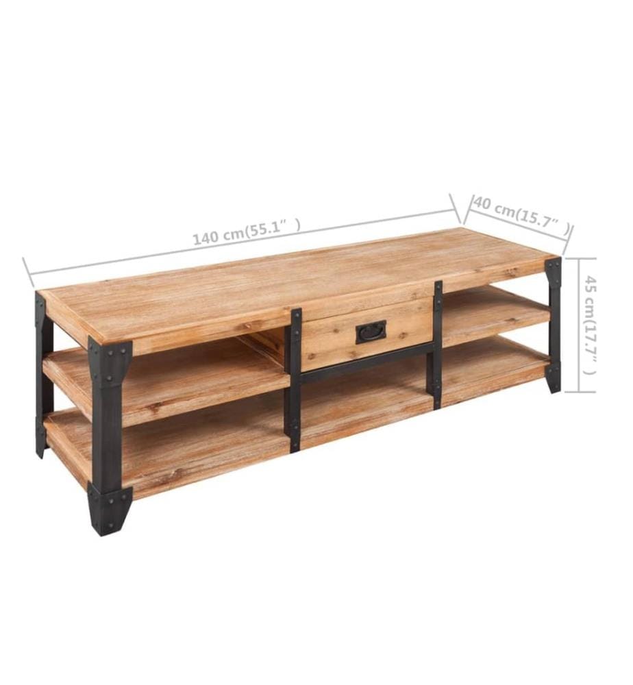 TV-Schrank Massivholz Akazie 140x40x45 cm
