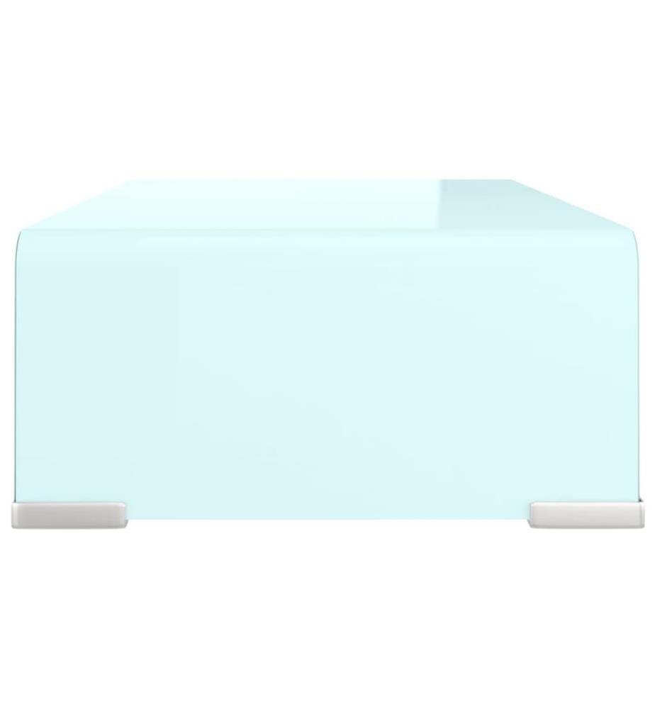 Meuble TV/Support pour moniteur 40x25x11 cm verre vert