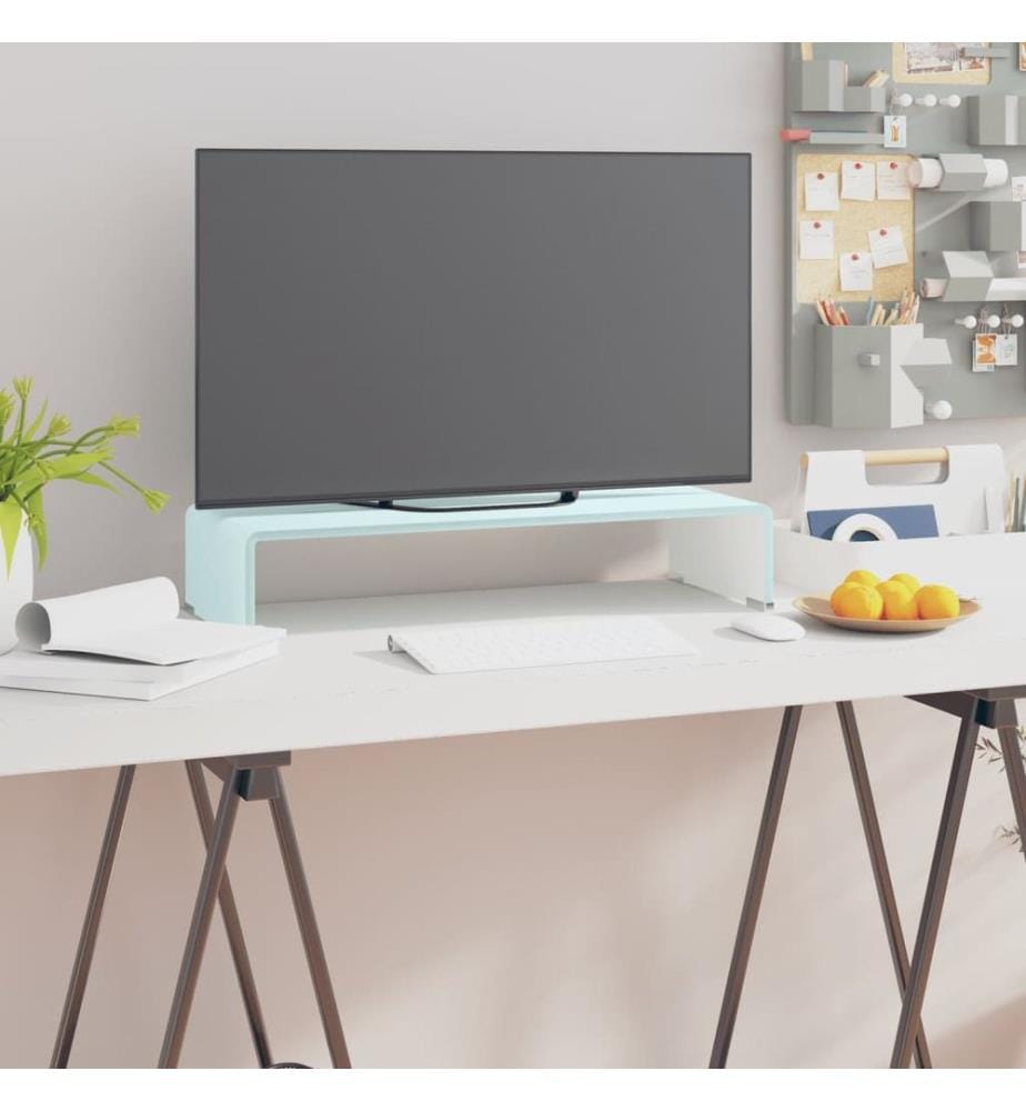 Meuble TV/Support pour moniteur 60x25x11 cm verre vert