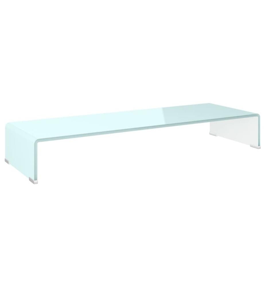 Meuble TV/Support pour moniteur 90x30x13 cm verre vert