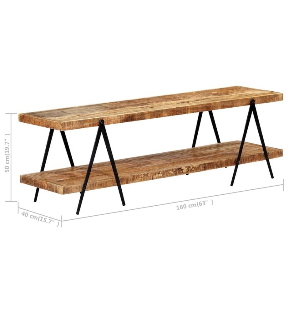 Meuble TV 160x40x50 cm Bois solide de manguier