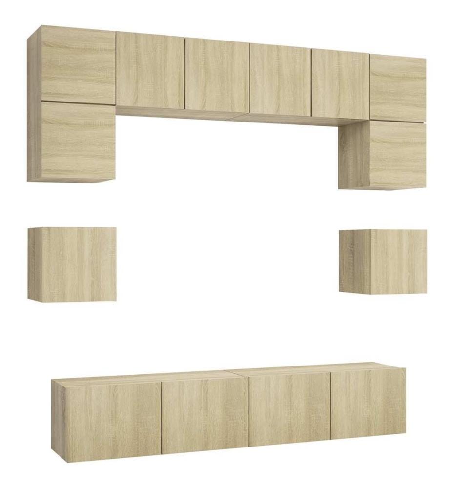 8-tlg. TV-Schrank-Set Sonoma-Eiche Holzwerkstoff
