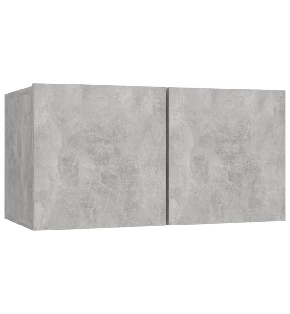 3-tlg. TV-Schrank-Set Betongrau Holzwerkstoff