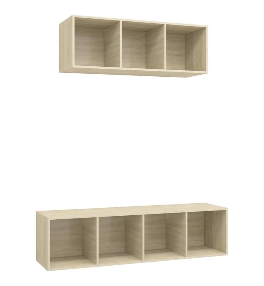 2-tlg. TV-Schrank-Set Sonoma-Eiche Holzwerkstoff