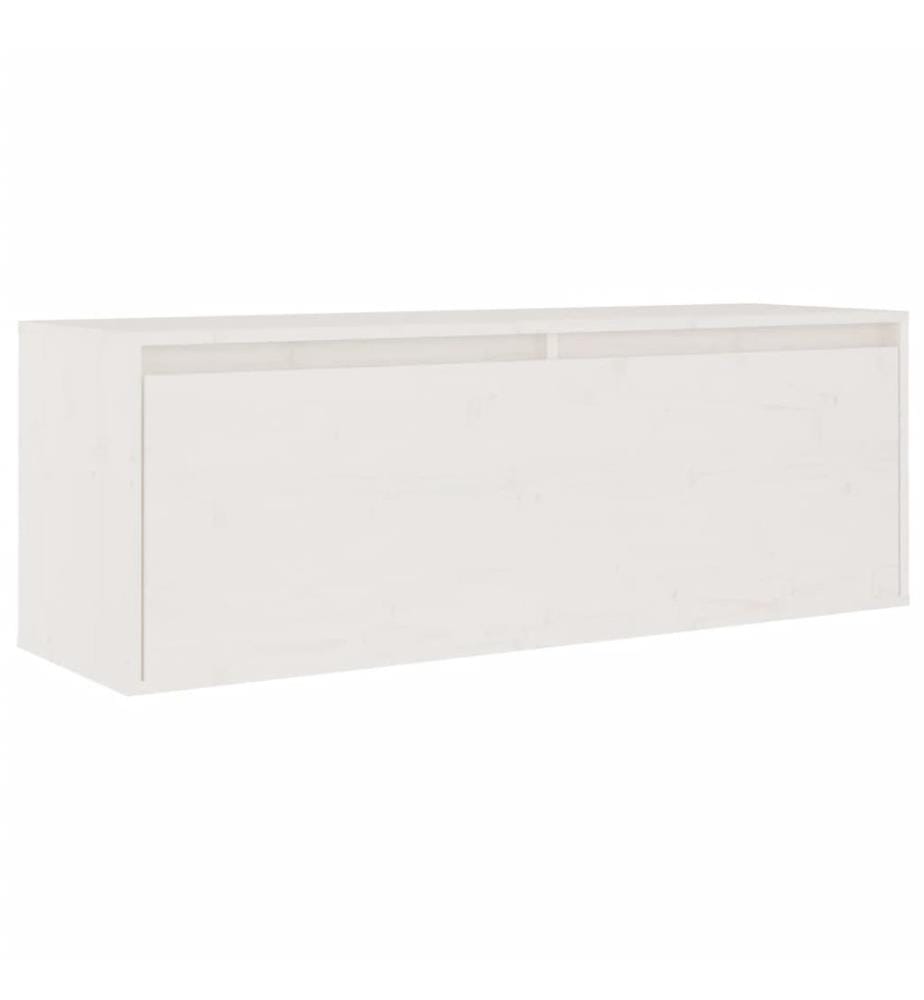 Meubles TV 2 pcs Blanc Bois massif de pin