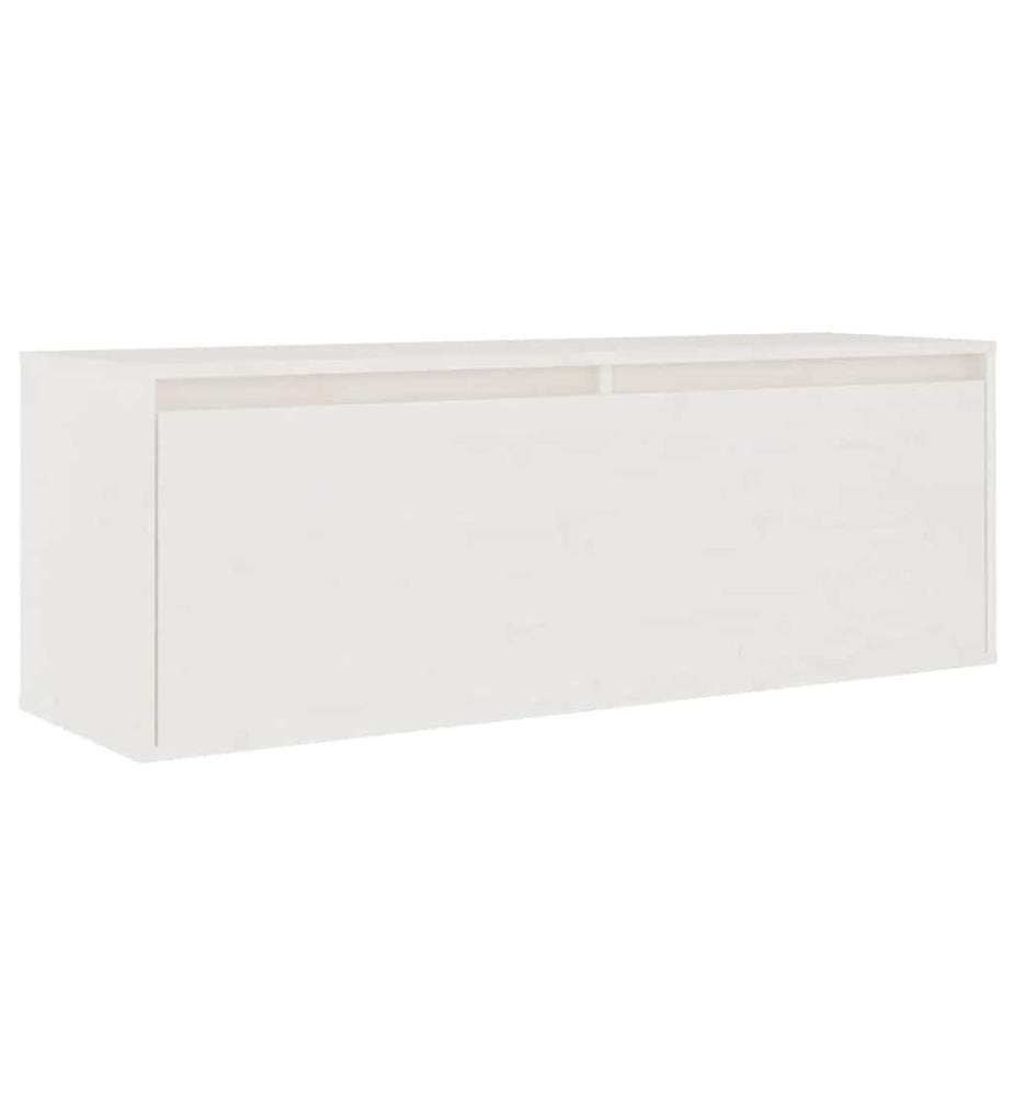 Ensemble de meubles TV 3 pcs blanc bois massif de pin