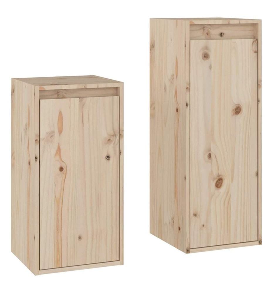 Meubles TV 2 pcs Bois massif de pin