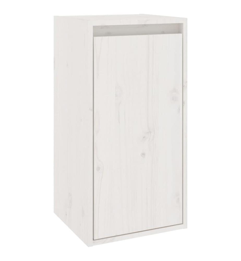 Meubles TV 3 pcs Blanc Bois massif de pin