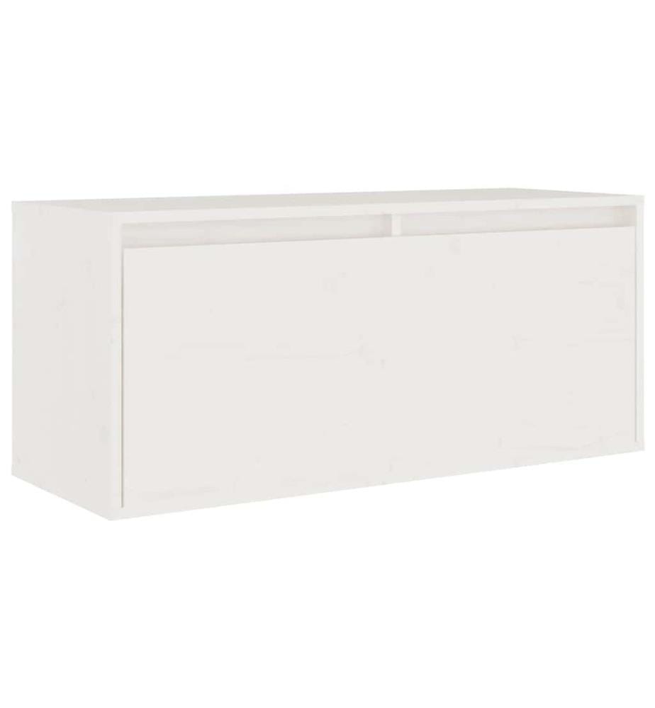 Meubles TV 4 pcs Blanc Bois massif de pin
