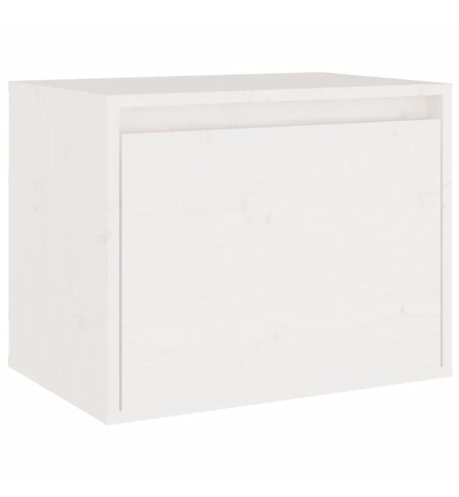 Meubles TV 4 pcs Blanc Bois massif de pin