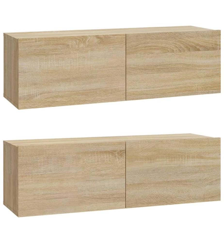3-tlg. TV-Schrank-Set Sonoma-Eiche Holzwerkstoff