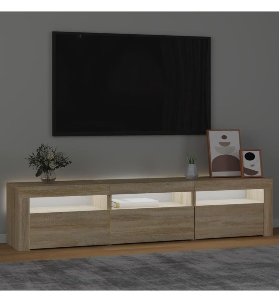 TV-Schrank mit LED-Leuchten Sonoma-Eiche 180x35x40 cm