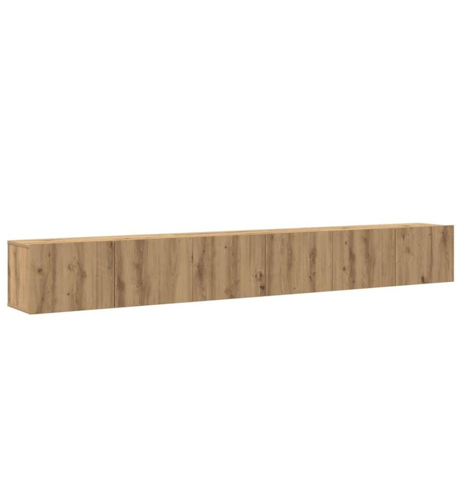 Ensemble de meuble TV mural 3 pcs chêne artisanal