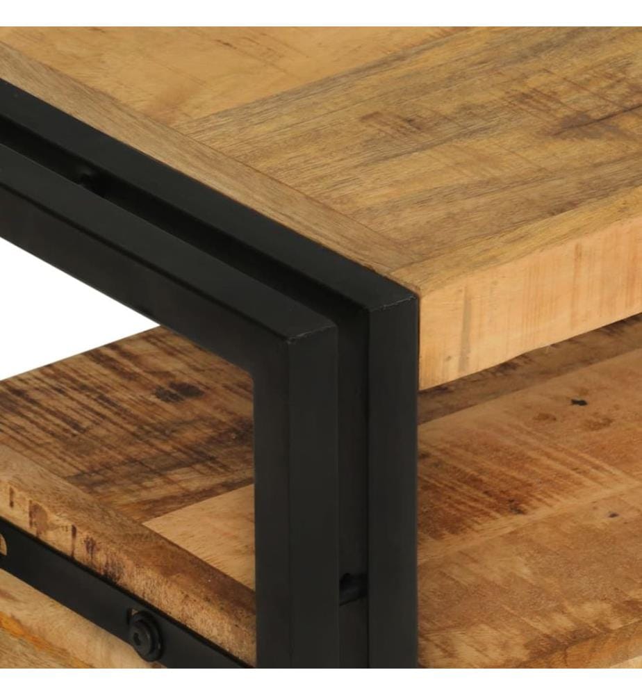 Meuble TV 120x30x40 cm Bois massif de manguier
