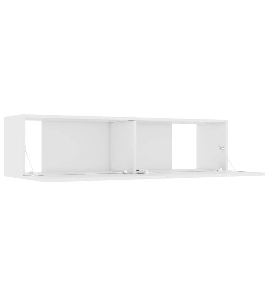 Meuble TV Blanc 120x30x30 cm Bois d'ingénierie