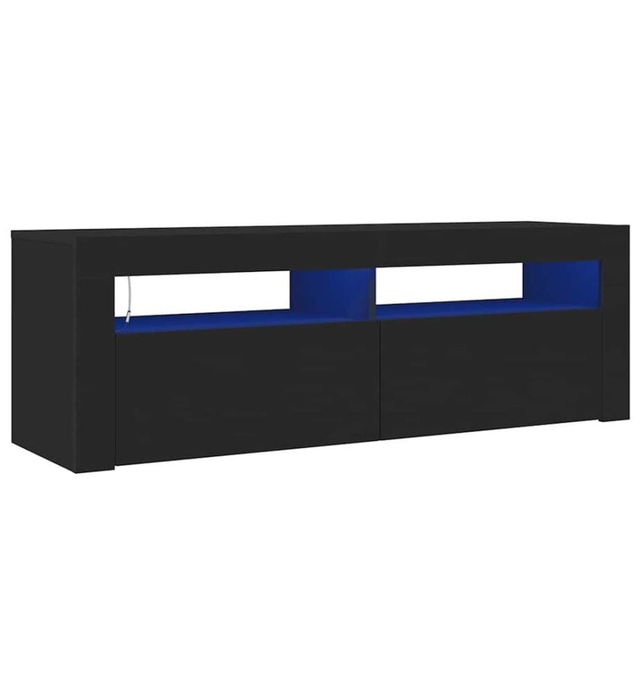 Meuble TV avec lumières LED noir 120x35x40 cm