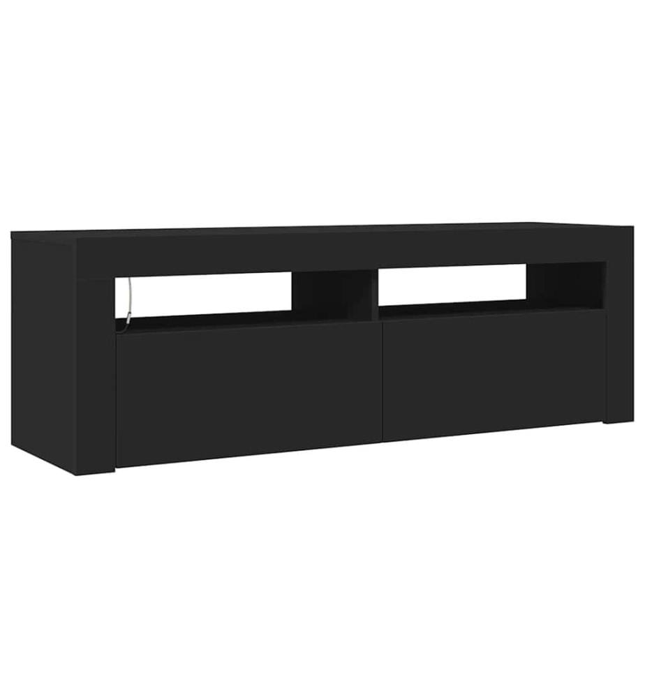 Meuble TV avec lumières LED noir 120x35x40 cm
