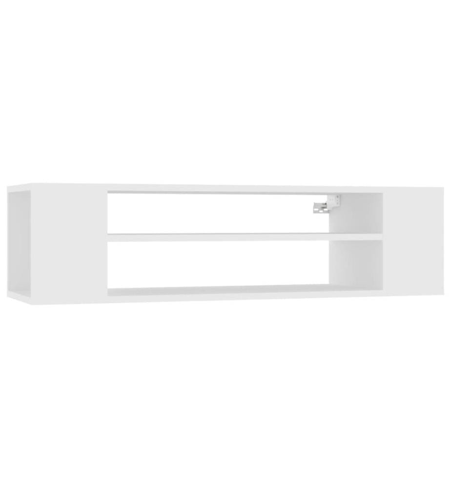 Meuble TV suspendu Blanc 100x30x26,5 cm Bois d'ingénierie