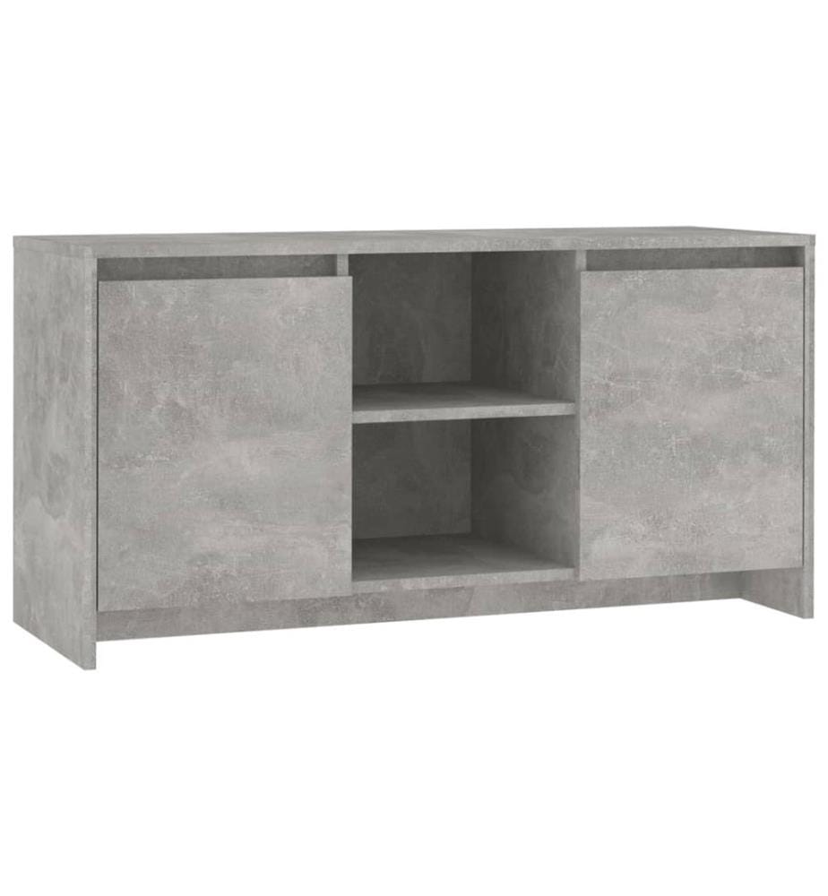 Meuble TV Gris béton 102x37,5x52,5 cm Aggloméré