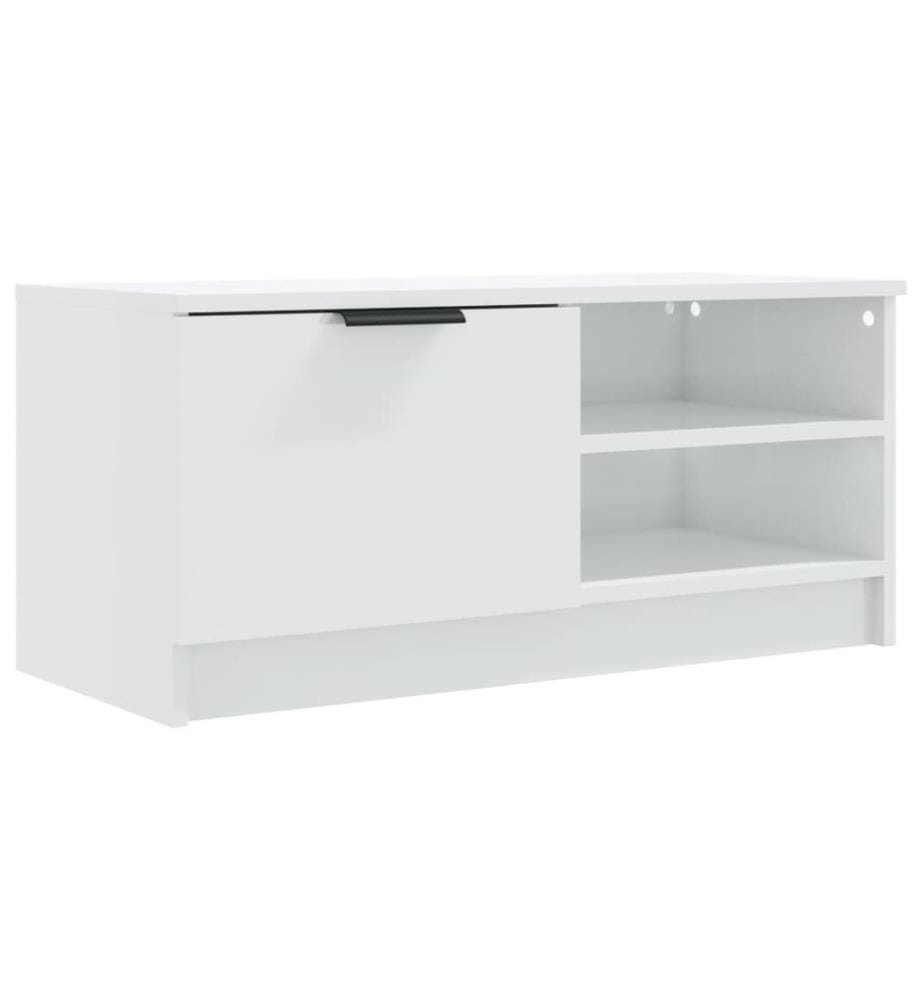 TV-Schrank Hochglanz-Weiss 80x35x36,5 cm Holzwerkstoff